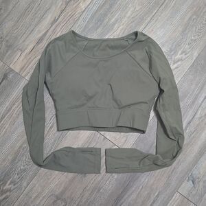 Actawear Acta Fitness• Padded Open Back Workout Crop Top, Size Small